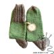 Ponožky šedé se zeleným pruhem