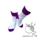Ponožky fialovo bílá