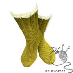 Ponožky pletené citronový zázvor