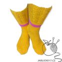 Ponožky pletené šafrán