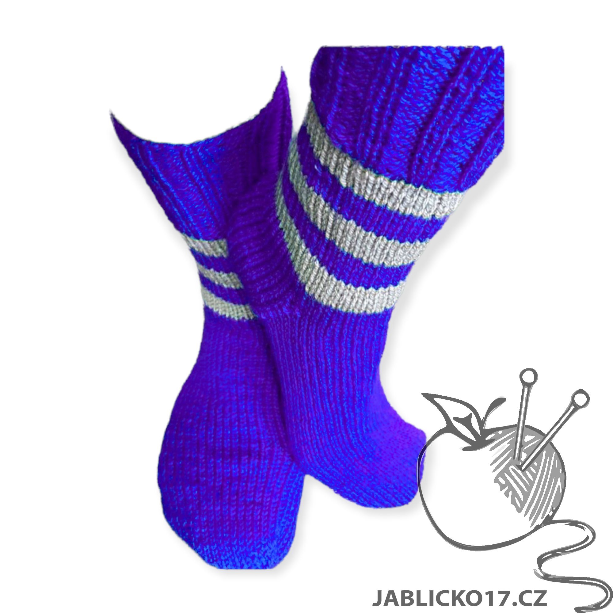 Ponožky pletené fialová