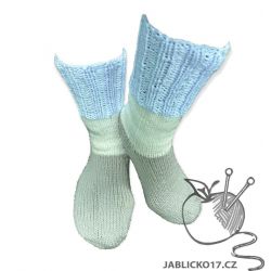 Ponožky pletené fialková
