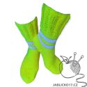 Ponožky pletené neon zelená