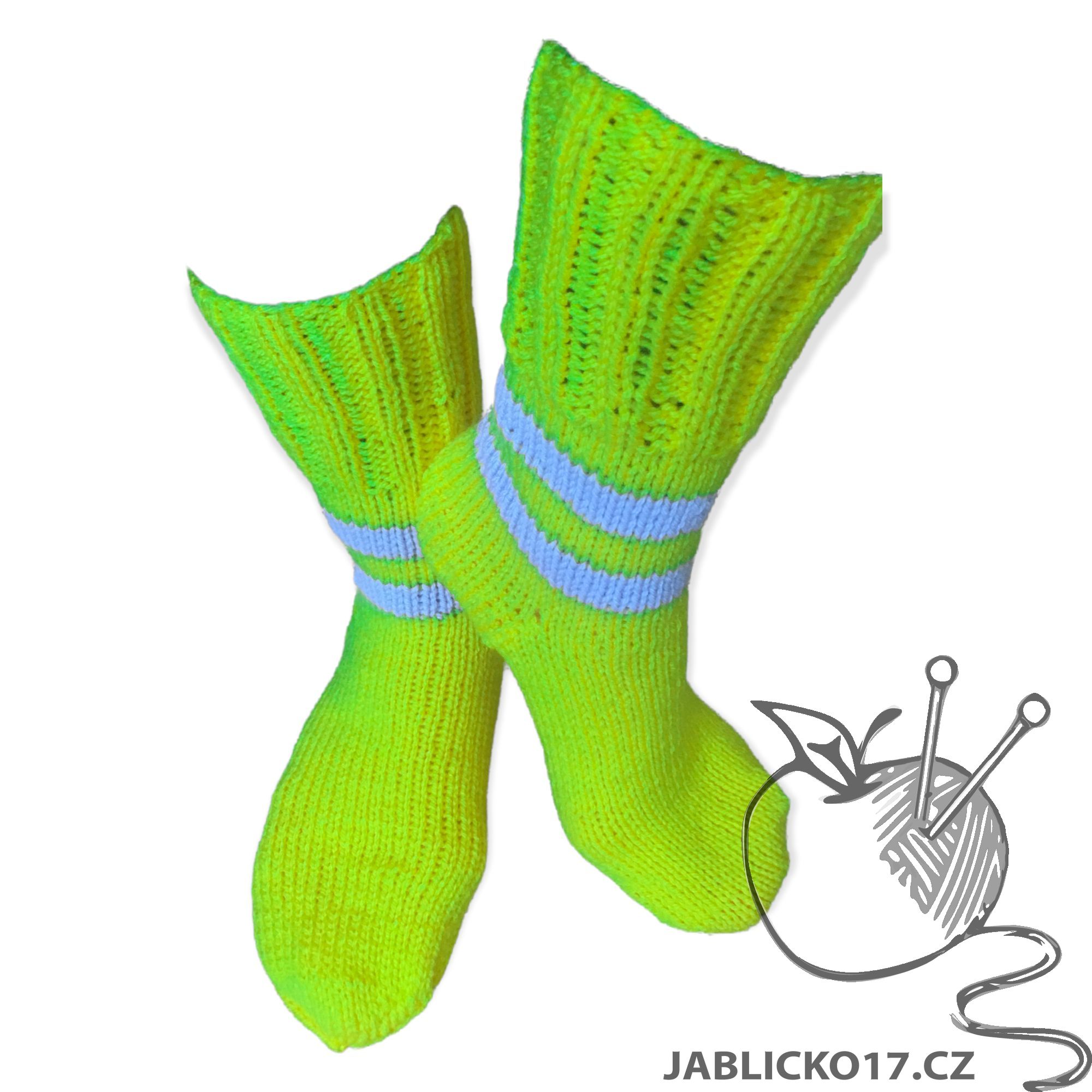 Ponožky pletené neon žlutá