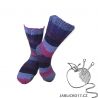 Ponožky pletené samovzorovací do růžova