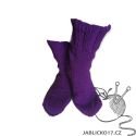 Ponožky pletené fialové