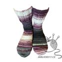 Ponožky pletené samovzorovací fialová