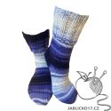 Ponožky pletené samovzorovací modrá