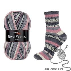 Best Socks - fialovo šedá melírovaná