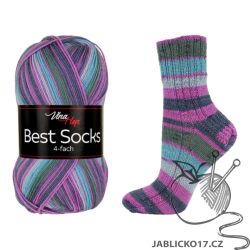 Best Socks - fialovo šedá melírovaná