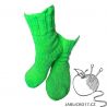 Ponožky pletené neon zelená
