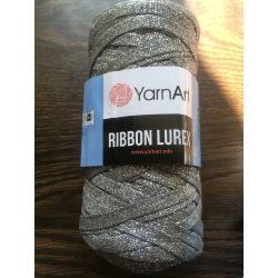 Ribbon lurex šedá