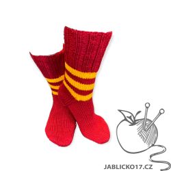 Ponožky červeno kanárkové
